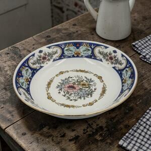 Red Sea Remington Vintage Blue Spring Garden Pattern China Coupe/Soup Bowl
